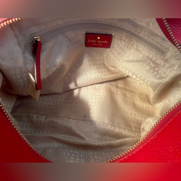 SOLD! KATE SPADE NY SHELBY GRANT PARK RED GERANIUM LEATHER CROSSBODY BAG - Picture 13 of 13